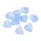 Imitation Jade Glass Pendants, Leaf, Light Sky Blue, 15x15x3mm, Hole: 1.2mm
