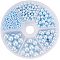 Imitation Pearl Acrylic Beads, No Hole/Undrilled, Round, Light Blue, 8x2cm