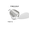 Geometric Stainless Steel Open Cuff Rings with Irregular High-end Feel, Stainless Steel Color, Inner Diameter: 17mm