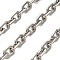 304 Stainless Steel Link Chains, Unwelded, Stainless Steel Color, 10x7x1.5mm