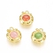 Alloy Cat Eye Pendants, Long-Lasting Plated, Apple, Mixed Color, 18.5x15.5x8.5~9.5mm, Hole: 1.8mm