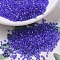 MIYUKI Delica Beads, Cylinder, Japanese Seed Beads, 11/0, Transparent Inside Colours Rainbow, (DB0063) Cobalt Lined Sapphire AB, 1.3x1.6mm, Hole: 0.8mm, about 100000pcs/500g