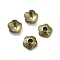 Ion Plating(IP) 304 Stainless Steel Bead Caps, Flower, 5-Petal, Antique Bronze, 4x4x1mm, Hole: 1mm