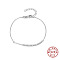 Anti-Tarnish Rhodium Platedv 925 Sterling Silver Link Bracelet, with Cubic Zirconia Tennis Chains, with S925 Stamp, Platinum, 6-3/4 inch(17cm)