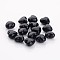 Handmade Lampwork Beads, Heart, Black, 12x12x8mm, Hole: 2mm