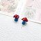 Handmade Lampwork Beads, Dark Red, Mushroom, 16x15mm