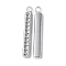 Tarnish Resistant 304 Stainless Steel Pendant Cabochon Settings, Rectangle Charm, Bar Charm, Stainless Steel Color, Fit: 1.2mm Rhinestone, 25x3.5x1.8mm, Hole: 1.8mm