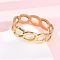 304 Stainless Steel Bangles, Hinged Bangles for Women, Oval, Ion Plating(IP), Real 18K Gold Plated, 3/4 inch(1.8cm), Inner Diameter: 2-1/8x2-3/8 inch(5.25x6.05cm)