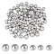 2 Style 304 Stainless Steel European Beads, Large Hole Beads, Mixed Shapes, Stainless Steel Color, 8~10x6~8mm, Hole: 4~5mm, 80pcs/box