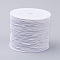 Elastic Cords, White, 1mm, about 19.68~21.87 yards(18~20m)/roll