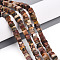 Natural Polychrome Jasper/Picasso Stone/Picasso Jasper Beads Strands, Square, 2~2.5x4~4.5x4~4.5mm, Hole: 0.8mm, about 146~150pcs/strand, 14.76~15.16''(37.5~38.5cm)