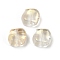Transparent Glass Beads, Nuggets, Baking Paint, Champagne Gold, 10.5x12x8mm, Hole: 1mm