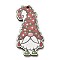 Wood Pendants, Christmas Theme Charms, Gnome, 49.5x26x2.5mm, Hole: 2mm