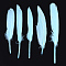 Goose Feather Costume Accessories, Dyed, Cyan, 105~157x16~22mm, about 500pcs/bag