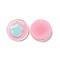Acrylic Pendants, with Enamel and Glitter Powder, Flat Round with Paw Print Pattern, Pearl Pink, 19.5x2mm, Hole: 1.5mm