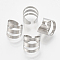 Tarnish Resistant 304 Stainless Steel Ear Cuff Findings, Stainless Steel Color, 10x10mm, Hole: 1mm