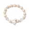 Synthetic Turquoise & Wood & Glass Beaded Stretch Bracelets for Boys Girls, Dolphin, Inner Diameter: 1-3/4 inch(4.5cm), Dolphin: 13x20mm