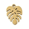 304 Stainless Steel Charms, Laser Cut, Real 18K Gold Plated, Monstera Leaf, 14x10.5x1mm, Hole: 1mm