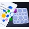Geometrical Shape DIY Silicone Cabochon Molds, Resin Casting Molds, for UV Resin, Epoxy Resin Craft Making, Hexagon & Flat Round, 157x153x8mm, Inner Diameter: 9.5~43mm