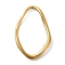 Ion Plating(IP) 304 Stainless Steel Linking Rings, Irregular Oval, Golden, 46x29.5x5.5mm, Inner Diameter: 40x23mm