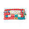 5Pcs 5 Styles Christmas Handmade Polymer Clay Beaded Stretch Bracelets Sets, Alloy Enamel and Brass Charms Stackable Bracelets for Women, Mixed Color, Inner Diameter: 2-1/2~2-7/8 inch(6.5~7.2cm), 1pc/style