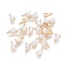 Real 18K Gold Plated Brass Charms, Cadmium Free & Nickel Free & Lead Free, with Cubic Zirconia, Teardrop, Clear, 8.5x5.5x3.5mm, Hole: 1mm