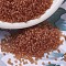 MIYUKI Delica Beads, Cylinder, Japanese Seed Beads, 11/0, (DB0781) Dyed Semi-Frosted Transparent Amber, 1.3x1.6mm, Hole: 0.8mm, about 2000pcs/10g