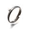 Adjustable 316 Surgical Stainless Steel Cuff Ring Settings, Stainless Steel Color, 3mm, Hole: 1.8mm, Inner Diameter: 175mm