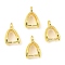 Rack Plating Brass Ice Pick Pinch Bails, Long-Lasting Plated, Golden, 12x7.5x4mm, Hole: 1.6mm, Pin: 1mm