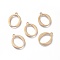 304 Stainless Steel Charms, Greek Alphabet, Golden, Letter.O, 14.4x11x1mm, Hole: 1.2mm