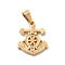 PVD Vacuum Plating 201 Stainless Steel Pendants, Anchor & Helm Charms, Golden, 20x16.5x2mm, Hole: 7x3.5mm