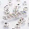 Brass Grade A Rhinestone Spacer Beads, Cadmium Free & Lead Free, Straight Flange, Rondelle, Silver, Crystal AB, 8x3.8mm, Hole: 1.5mm