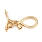 Brass Toggle Clasps, Cadmium Free & Nickel Free & Lead Free, Infinite, Real 18K Gold Plated, Infinite: 23x9.5x2mm, Hole: 2mm, Bar: 17.5x8.5x2mm, Hole: 2mm, Pin: 1mm