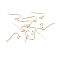 316 Surgical Stainless Steel Earring Hooks, Ear Wire, Real 18K Gold Plated, 21x12x2mm, 22 Gauge, Pin: 0.6mm