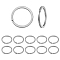 304 Stainless Steel Keychain Clasp Findings, Split Key Rings, Stainless Steel Color, 28x2.3mm