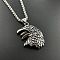 Cool Eagle Stainless Steel Pendant Necklace, Punk Retro Accessories Jewelry for Men, Stainless Steel Color