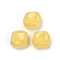 Transparent Glass Beads, Nuggets, Baking Paint, Yellow, 10.5x12x8mm, Hole: 1mm