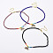 Glass Beads Pendants Necklaces, with Brass Micro Pave Cubic Zirconia Pendants and Brass Lobster Claw Clasps, Rainbow, Mixed Color, 12.9 inch(33cm)