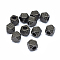 Rack Plating Brass Beads, Long-Lasting Plated, Polygon, Gunmetal, 6x6x6.5mm, Hole: 3mm