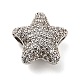 Латунные микро проложить кубический цирконий шарик KK-L229-034P-1