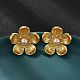 Серьги-гвоздики из латуни EJEW-S258-05G-4