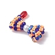 Подвески-бантики из стеклянных бус PALLOY-MZ00553-02-4
