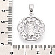 Латунные микропаве прозрачные подвески с фианитом KK-N268-53P-3