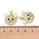Латунные микропаве прозрачные подвески с фианитом KK-B083-40C-G-3