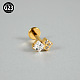 Серьги g23 из титана с микропаве из кубического циркония для хряща WG0CACB-08-1