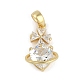 Подвески из прозрачного стекла из латуни RGLA-M002-05G-1