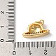 Подвески из латуни с покрытием из прозрачного кубического циркония KK-Z056-20G-3