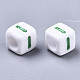Непрозрачные белые акриловые бусины SACR-R252-02I-2