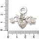 Подвески из сплава со стразами в стойке в европейском стиле PALLOY-S189-42P-01-3