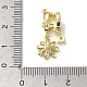 Латунные микро проложить кубического циркония подвески KK-D383-04G-02-3